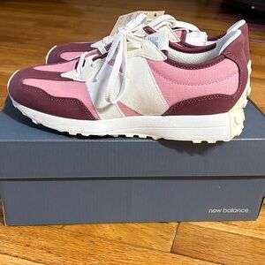 New Balance Pink and Burgundy Retro Runner Shoes